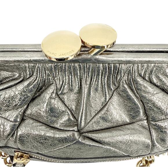 MARC JACOBS Collection Patchwork Metallic Leather Little Stam Bag in Silver - Picture 8 of 15